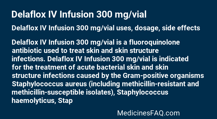 Delaflox IV Infusion 300 mg/vial