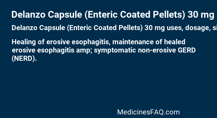 Delanzo Capsule (Enteric Coated Pellets) 30 mg