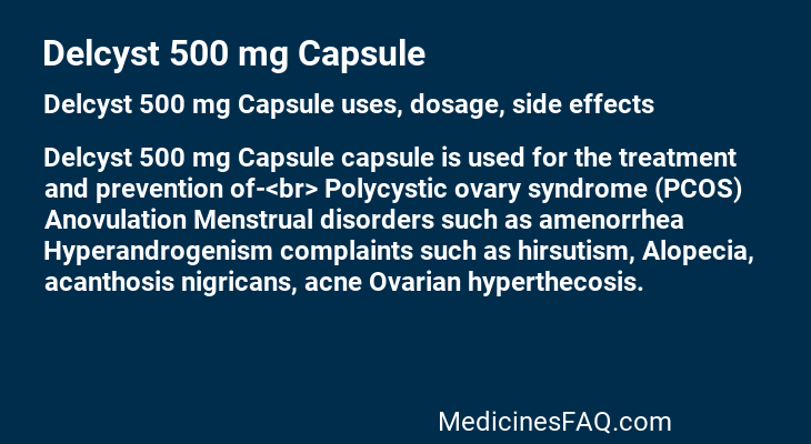 Delcyst 500 mg Capsule