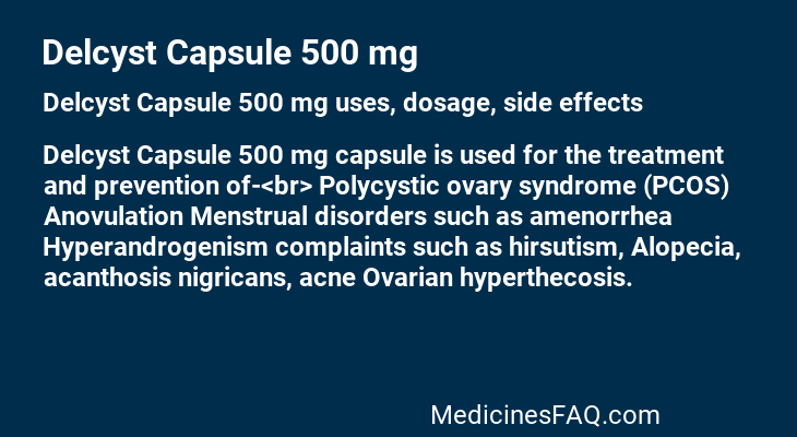 Delcyst Capsule 500 mg