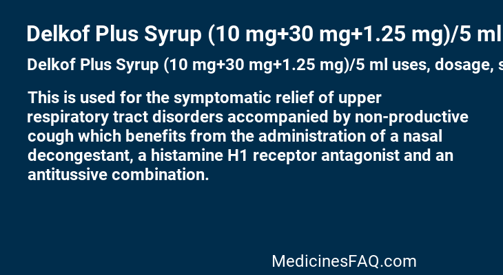 Delkof Plus Syrup (10 mg+30 mg+1.25 mg)/5 ml