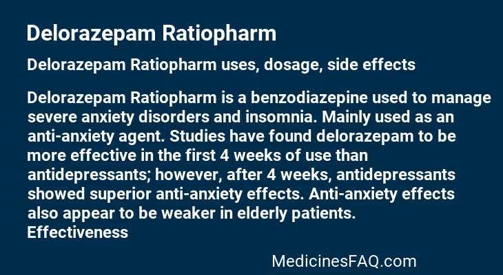 Delorazepam Ratiopharm