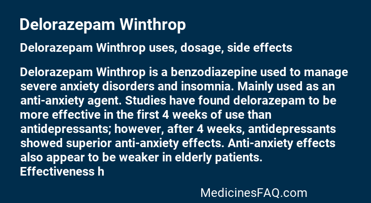 Delorazepam Winthrop