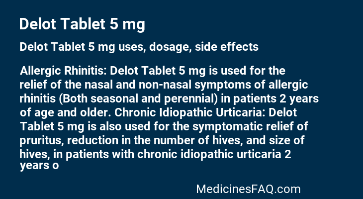 Delot Tablet 5 mg