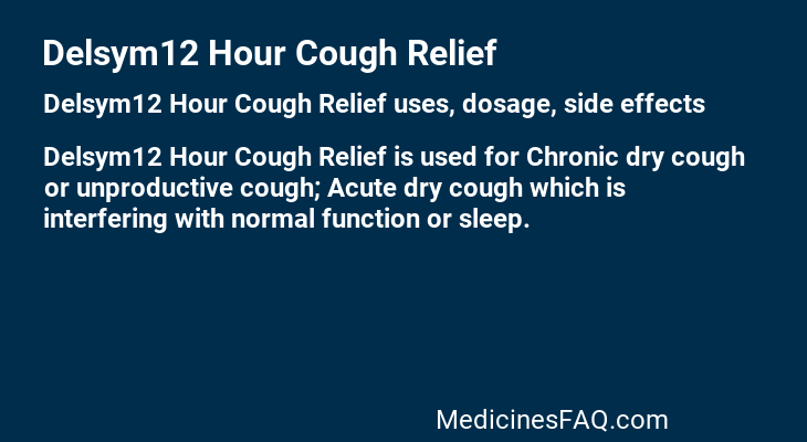 Delsym12 Hour Cough Relief