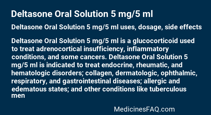 Deltasone Oral Solution 5 mg/5 ml