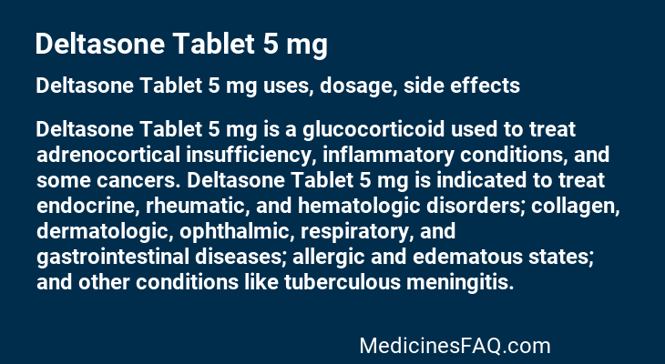 Deltasone Tablet 5 mg