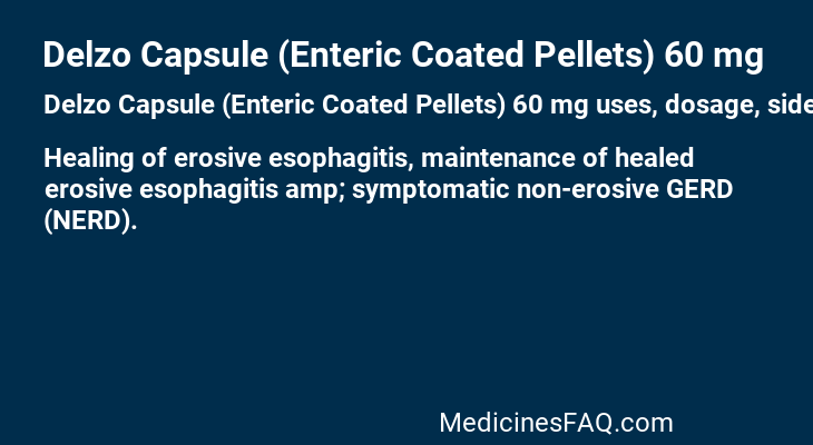 Delzo Capsule (Enteric Coated Pellets) 60 mg