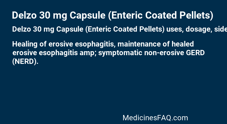 Delzo 30 mg Capsule (Enteric Coated Pellets)