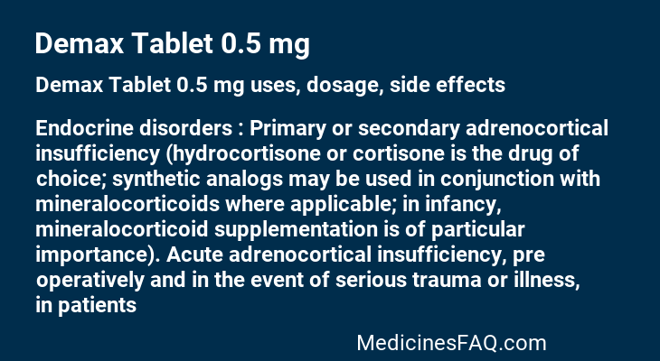 Demax Tablet 0.5 mg
