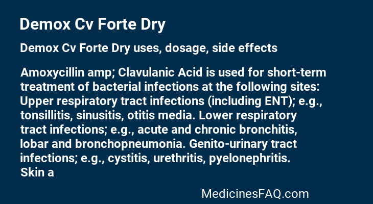 Demox Cv Forte Dry