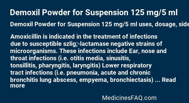 Demoxil Powder for Suspension 125 mg/5 ml