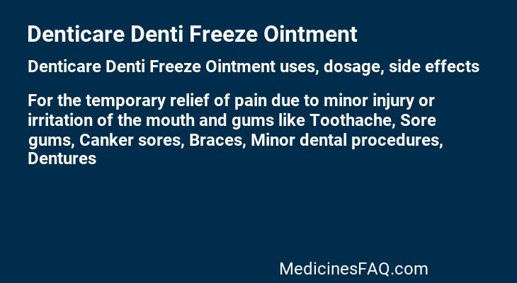 Denticare Denti Freeze Ointment