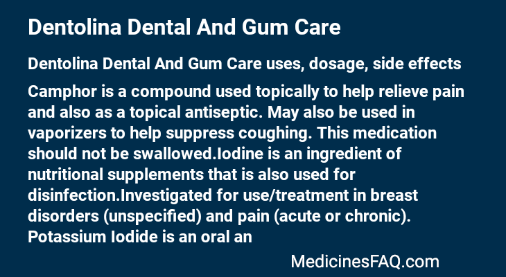 Dentolina Dental And Gum Care