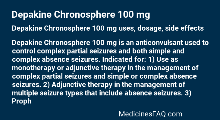 Depakine Chronosphere 100 mg