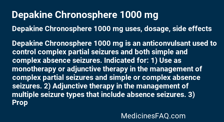 Depakine Chronosphere 1000 mg