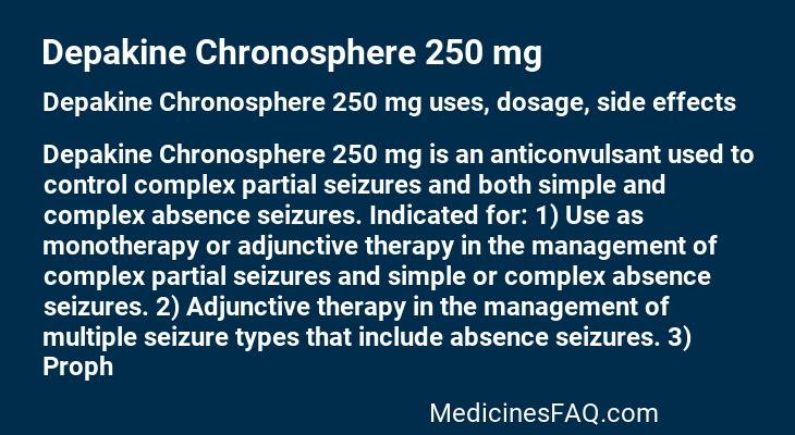 Depakine Chronosphere 250 mg