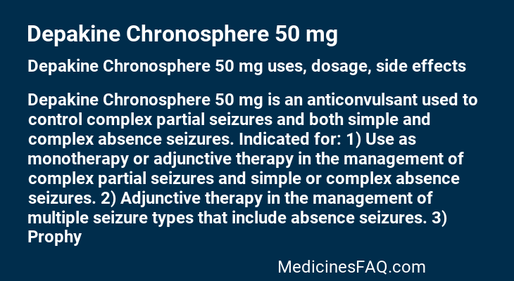 Depakine Chronosphere 50 mg