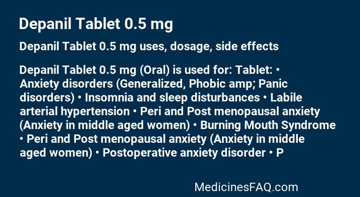 Depanil Tablet 0.5 mg