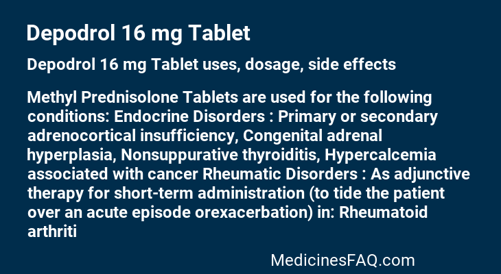 Depodrol 16 mg Tablet