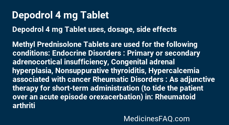 Depodrol 4 mg Tablet