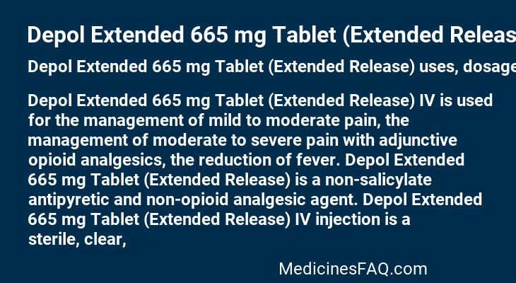 Depol Extended 665 mg Tablet (Extended Release)