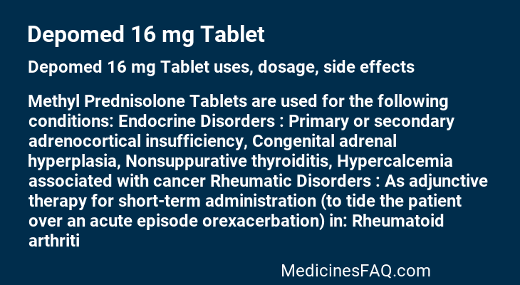 Depomed 16 mg Tablet