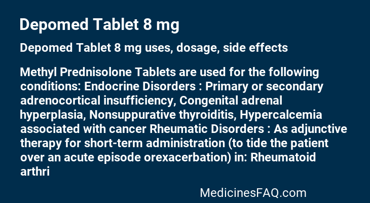 Depomed Tablet 8 mg