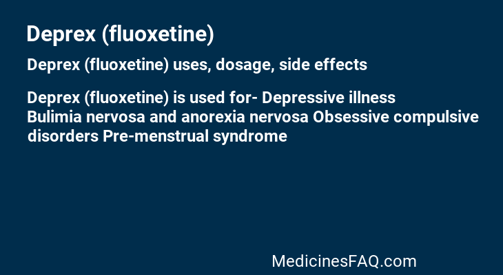 Deprex (fluoxetine)