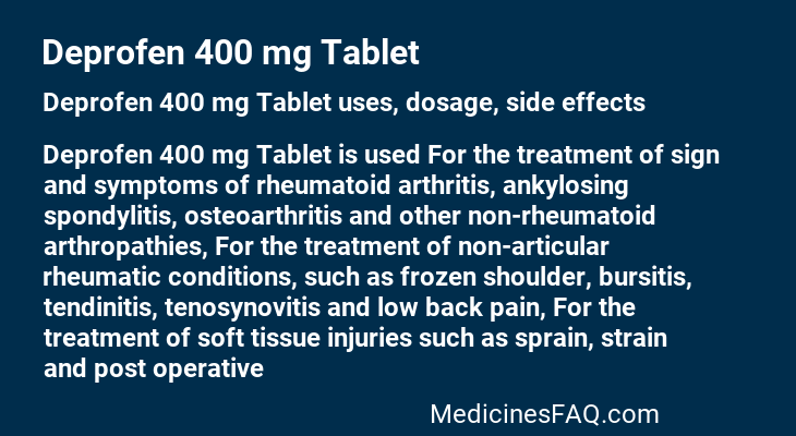 Deprofen 400 mg Tablet