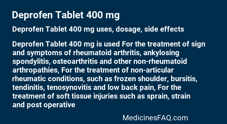 Deprofen Tablet 400 mg