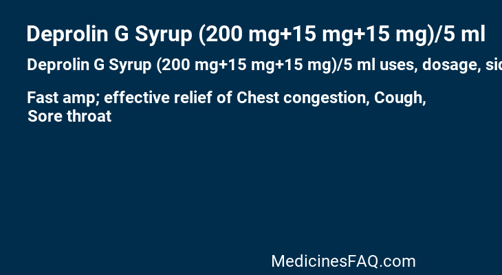 Deprolin G Syrup (200 mg+15 mg+15 mg)/5 ml
