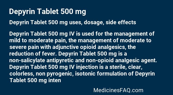 Depyrin Tablet 500 mg
