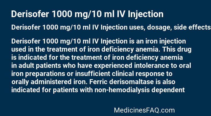 Derisofer 1000 mg/10 ml IV Injection