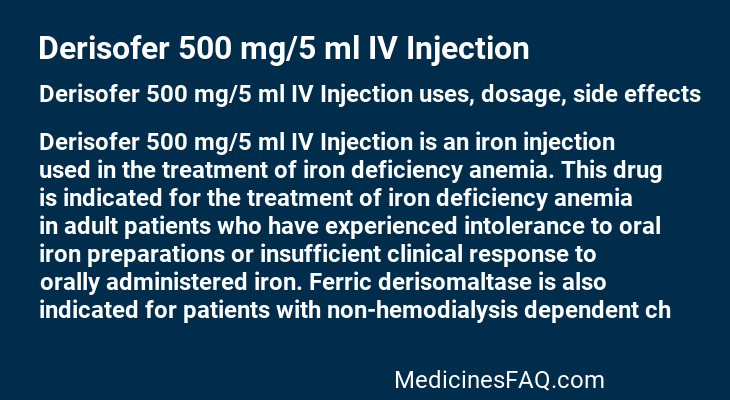 Derisofer 500 mg/5 ml IV Injection