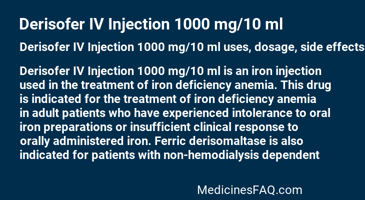 Derisofer IV Injection 1000 mg/10 ml