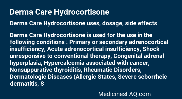 Derma Care Hydrocortisone