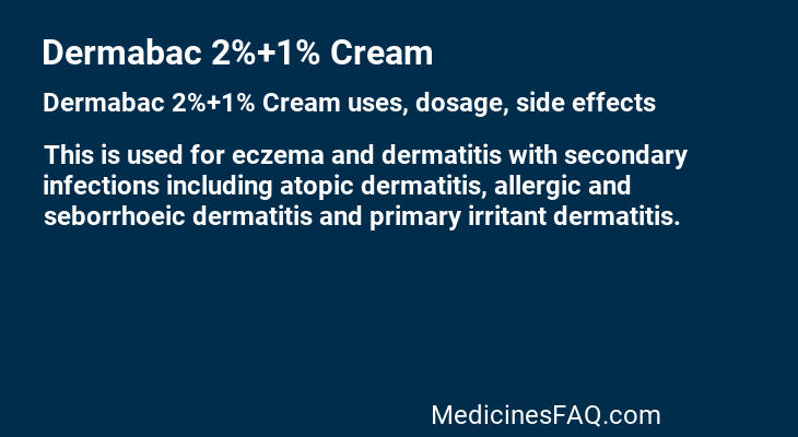 Dermabac 2%+1% Cream