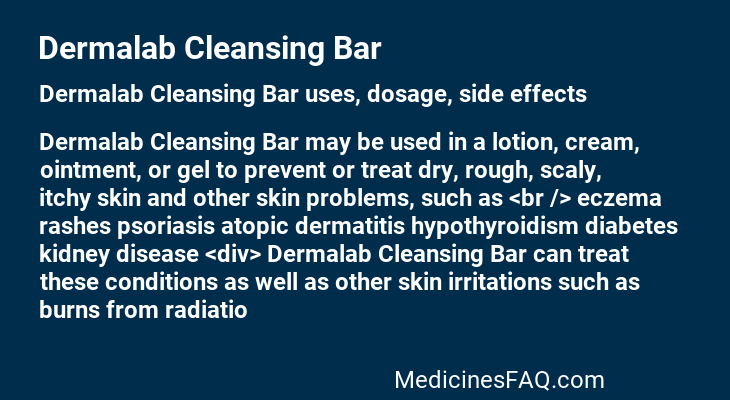 Dermalab Cleansing Bar