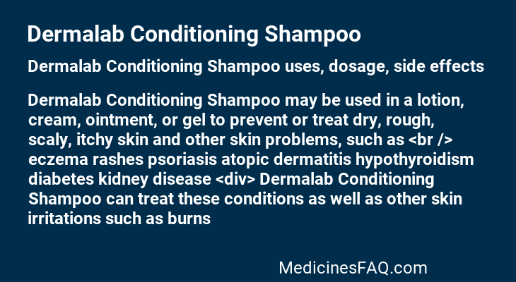 Dermalab Conditioning Shampoo
