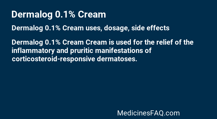 Dermalog 0.1% Cream