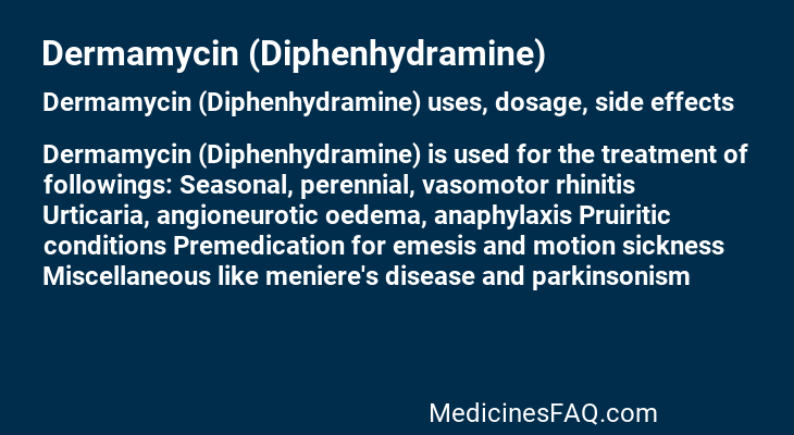 Dermamycin (Diphenhydramine)