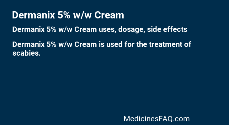 Dermanix 5% w/w Cream