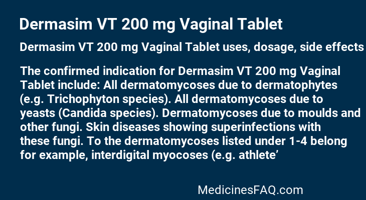 Dermasim VT 200 mg Vaginal Tablet