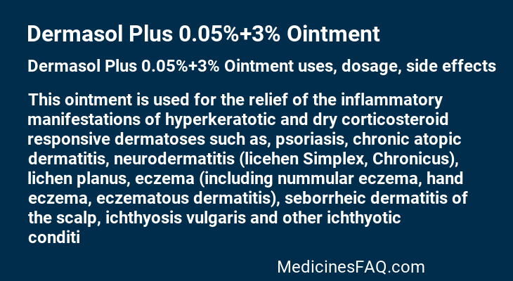 Dermasol Plus 0.05%+3% Ointment