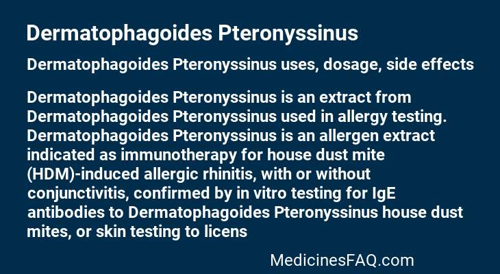 Dermatophagoides Pteronyssinus