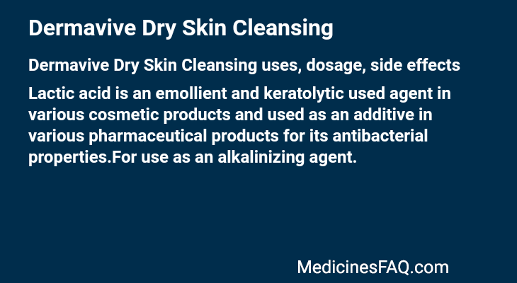 Dermavive Dry Skin Cleansing