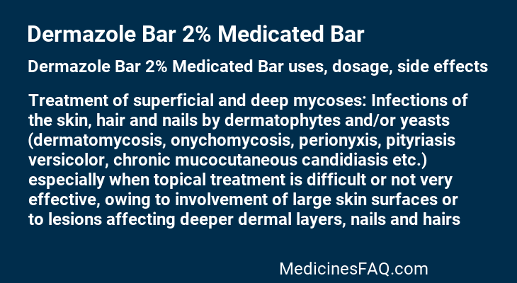 Dermazole Bar 2% Medicated Bar