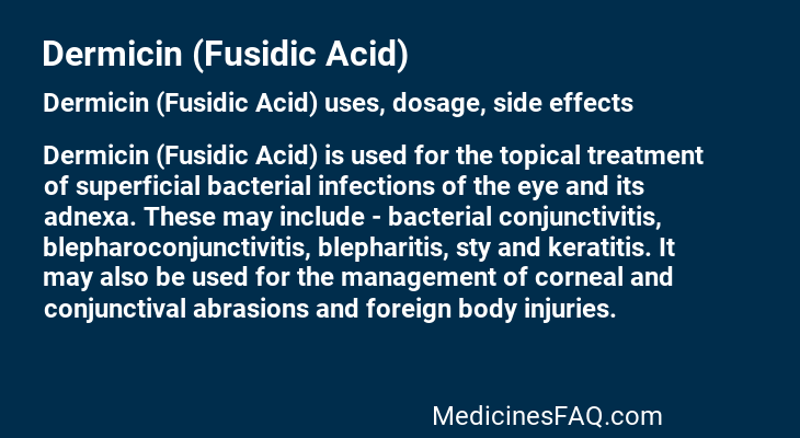 Dermicin (Fusidic Acid)