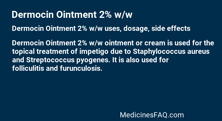 Dermocin Ointment 2% w/w